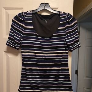 White House Black MKT Striped Women's Top
